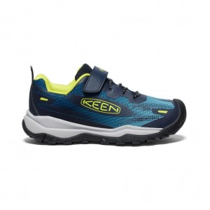 Buty Keen Wanduro Speed Hiking Dziecięce Niebieskie | GFMLXIU-31