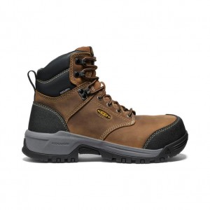 Buty Robocze Keen Evanston 6 Waterproof (Carbon-Fiber Toe) Damskie Brązowe | JHSBKPY-34