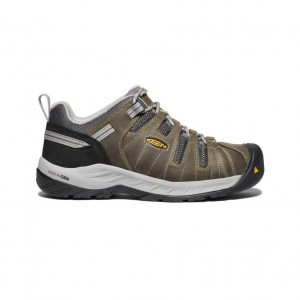 Buty Robocze Keen Flint II (Steel Toe) Męskie Oliwkowe | UPMVBAF-14