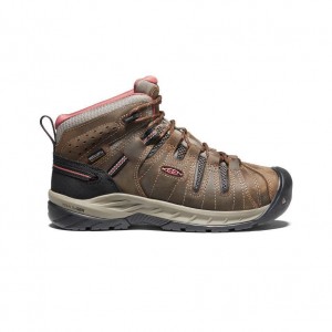 Buty Robocze Keen Flint II Waterproof (Soft Toe) Damskie Brązowe | VQFIRBC-17