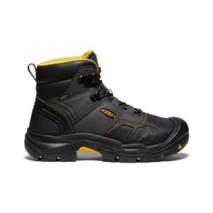 Buty Robocze Keen Logandale Waterproof (Steel Toe) Męskie Czarne | NQBROXE-02