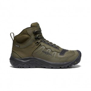 Buty Robocze Keen Reno Waterproof Mid (Soft Toe) Męskie Oliwkowe | CXOUNRD-89