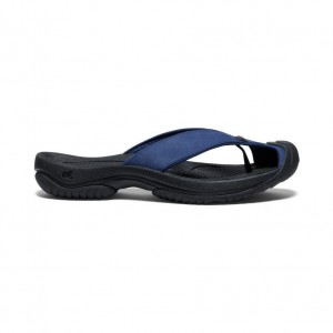 Japonki Keen Waimea Leather Męskie Czarne | VCDERMY-01