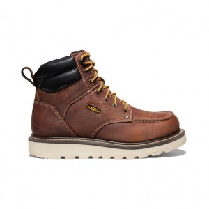 Kozaki Keen Cincinnati 6 Waterproof (Soft Toe) Męskie Brązowe | OJKBXDC-79