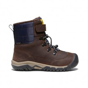 Kozaki Keen Kanibou Waterproof Winter Dziecięce Brązowe | VIWQKEN-73