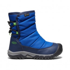 Kozaki Keen Puffrider Waterproof Winter Dziecięce Niebieskie | UIEYFRK-93