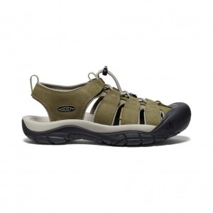 Sandały Trekkingowe Keen Newport Leather Męskie Oliwkowe | XKLNMHU-25
